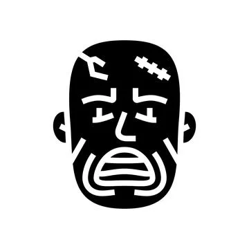 Zombie evil glyph icon vector illustration Illustrazione stock