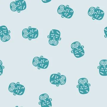 Zombie evil glyph seamless pattern 스톡 일러스트