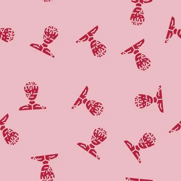 Zombie evil glyph vector seamless pattern Illustrazione stock