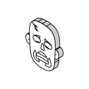 Zombie evil isometric icon vector illustration Stock Illustration