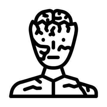 Zombie evil line icon vector illustration Illustrazione stock