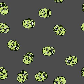 Zombie evil vector seamless pattern 스톡 일러스트