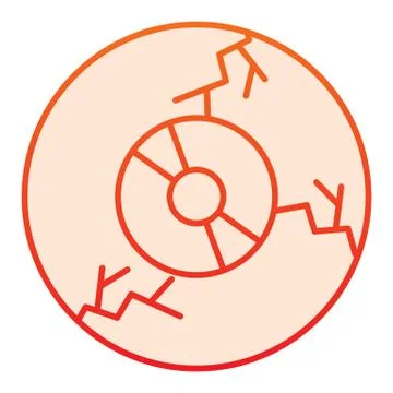 Zombie eyeball flat icon. Monster or human eye. Halloween party vector design Stock Illustration