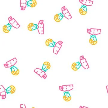 Zombie fantasy character vector seamless pattern Stock Illustration