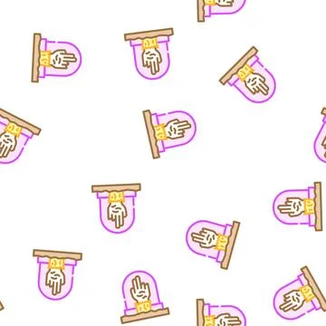 Zombie fear vector seamless pattern 库存插图