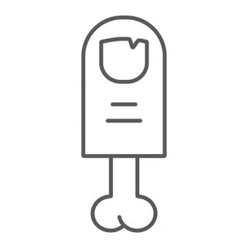 Zombie finger thin line icon, halloween and creepy, monster finger sign, vector Stock Illustration