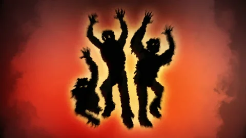 Zombie Fire Storm Stock Footage 209340163