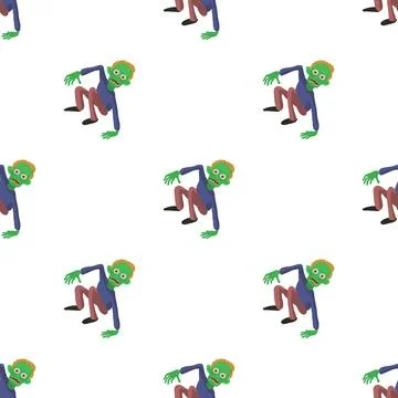 Zombie on the floor pattern seamless vector Stock Illustration