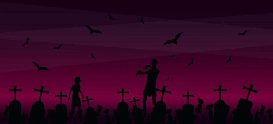 Zombie Game Background Stock Illustration