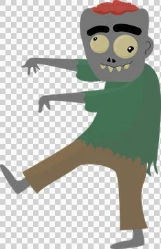 Zombie ghost walking Halloween Stock Illustration