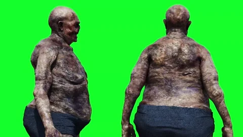 Zombie green screen realistic 4k animation. Stock Footage 313506090