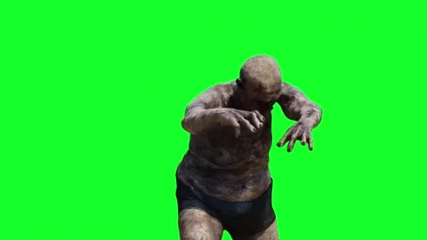 Zombie green screen realistic 4k animation. Stock Footage 313506114