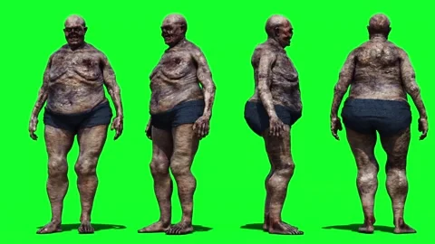 Zombie green screen realistic 4k animation. Stock Footage 313506117
