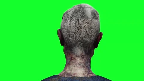 Zombie green screen realistic 4k animation. Stock Footage 313506186