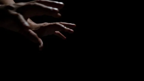 Zombie hand on black background Stock Footage 339750702