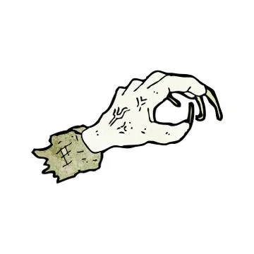 Zombie hand cartoon Stock Illustration