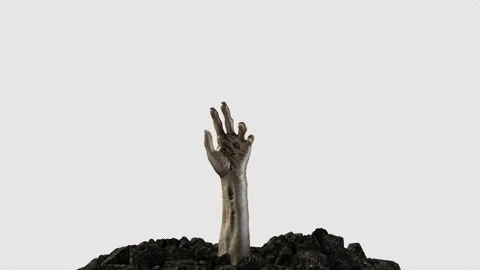 zombie arm coming out of ground