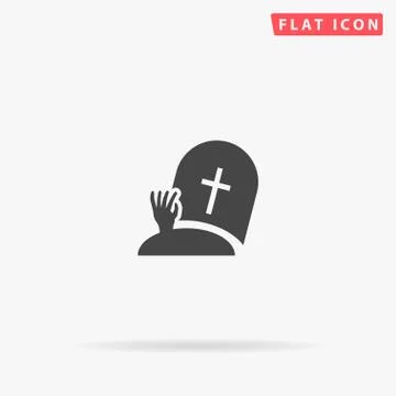 Zombie Hand flat vector icon Stock Illustration
