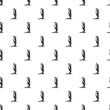 Zombie hand from ground pattern seamless Stockillustratie