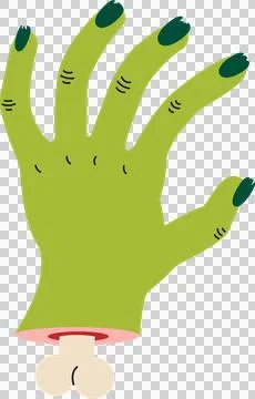 Zombie hand, Halloween design, flat illustration Stock Illustration