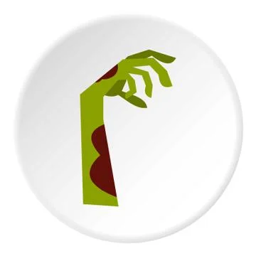 Zombie hand icon circle Stock-Illustration