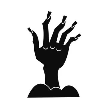 Zombie hand icon, simple style Stock-Illustration