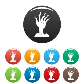 Zombie hand icon, simple style Stock-Illustration