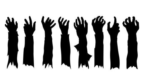 Zombie hand isolated on a white background. Halloween. イラスト素材