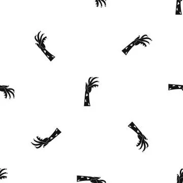 Zombie hand pattern seamless black 스톡 일러스트