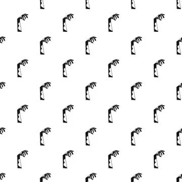 Zombie hand pattern, simple style Stock Illustration