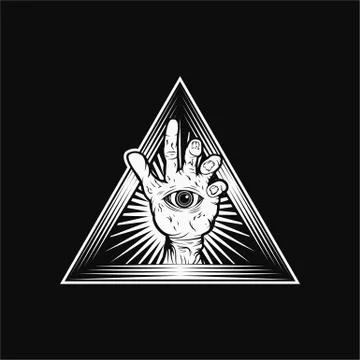 Zombie Hand Triangle vector illustration Illustrazione stock