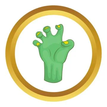 Zombie hand vector icon Stock Illustration