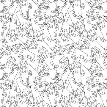 Zombie hands pattern Stock Illustration