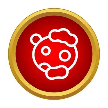 Zombie head icon representing undead horror concept 스톡 일러스트