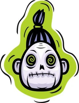 Zombie head Stock Illustration
