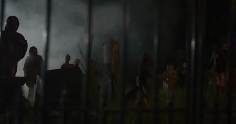 Zombie Horde Stock Footage 267930008