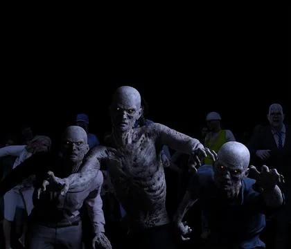 Zombie Horde Stock Illustration