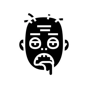 Zombie horror glyph icon vector illustration 스톡 일러스트