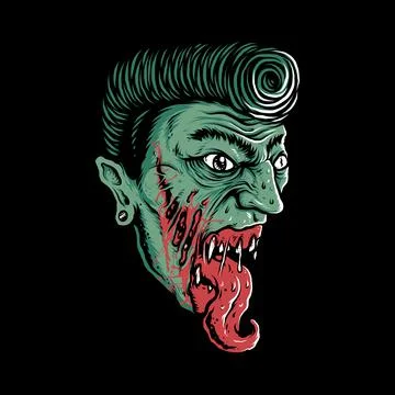 Zombie horror graphic illustration vector art t-shirt design 스톡 일러스트
