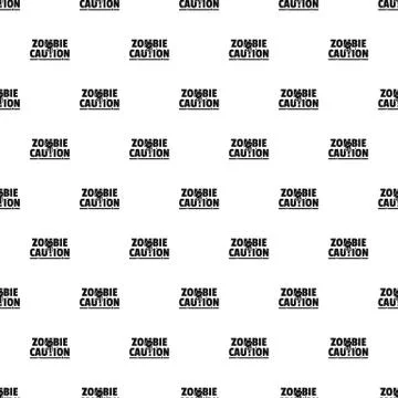 Zombie horror pattern seamless Stock Illustration