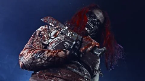 The zombie hunter. Close-up. Stock Photos