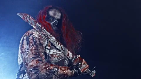 The zombie hunter. Close-up. Stock Photos