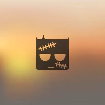 Zombie icon on blurred background Stock Illustration