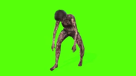 Zombie Idle Green Screen Animation 3D Re... | Stock Video | Pond5