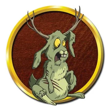 Zombie Jackalope Stock Illustration