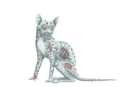 Zombie jaguar Stock Illustration