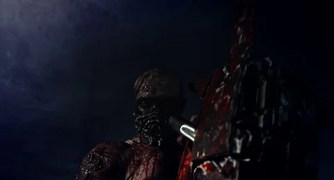 Zombie killer with a chainsaw.  Apocalypse. Vidéo 70938848