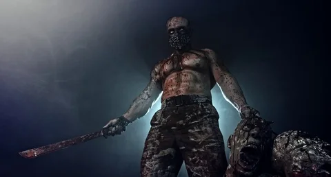 Zombie killer with a crossbow. Vidéo 70935628