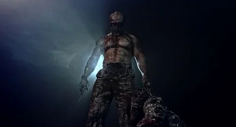 Zombie killer with a crossbow. Vídeo Stock 70936776