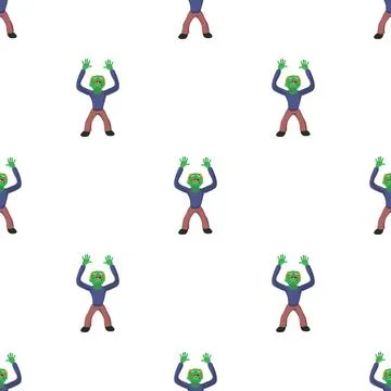 Zombie looks up pattern seamless vector 库存插图